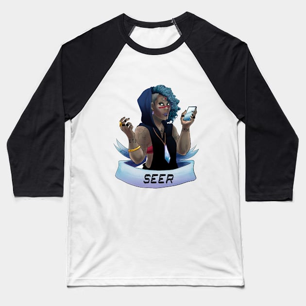 Seer Baseball T-Shirt by swinku